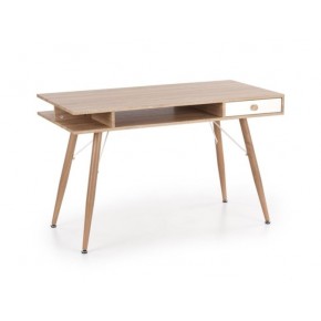 Стол компьютерный HALMAR B34 дуб сонома/белый